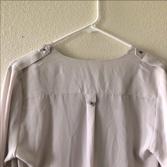 Express Light Beige High Low Blouse - Picture 4 of 7